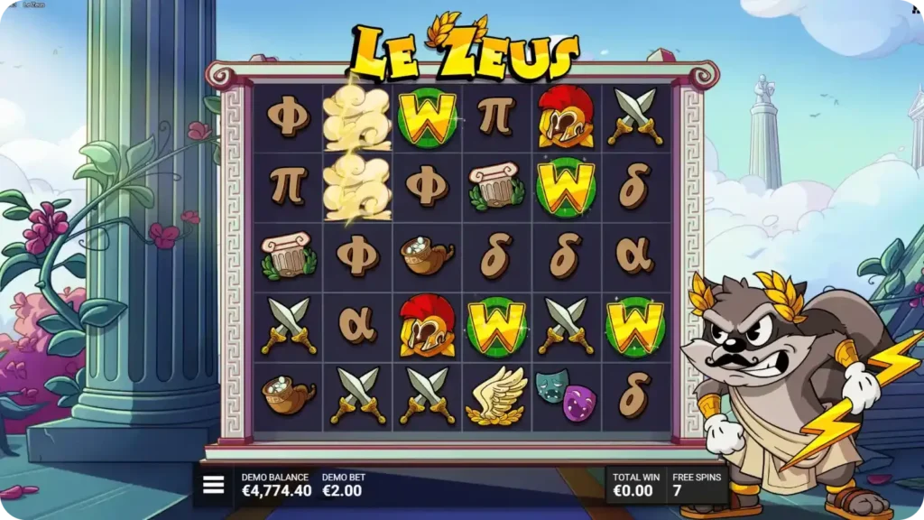 Bolt & Run Bonus Game in Le Zeus