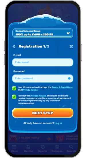 Registreer je spelersaccount voor Le Zeus