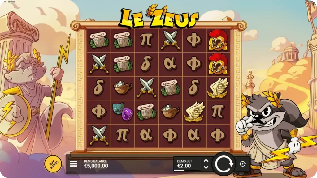 Thema en Grafische in Le Zeus Slot