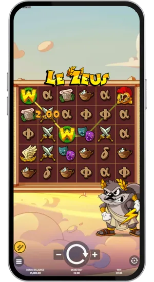 Winnende combinatie in Le Zeus met wild symbolen op de rollen