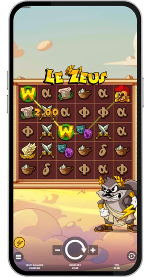 Winning combination in Le Zeus with wild symbols on the reels